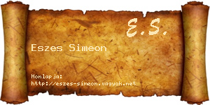 Eszes Simeon névjegykártya